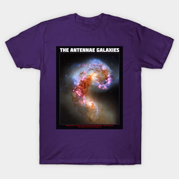 Antennae Galaxies T-Shirt by headrubble